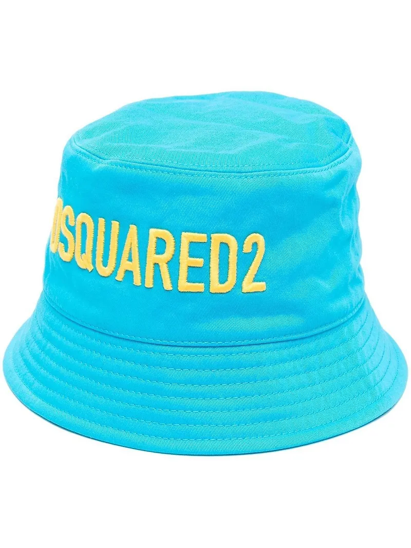 Dsquared2 fiskehatt med broderad logotyp - Blå