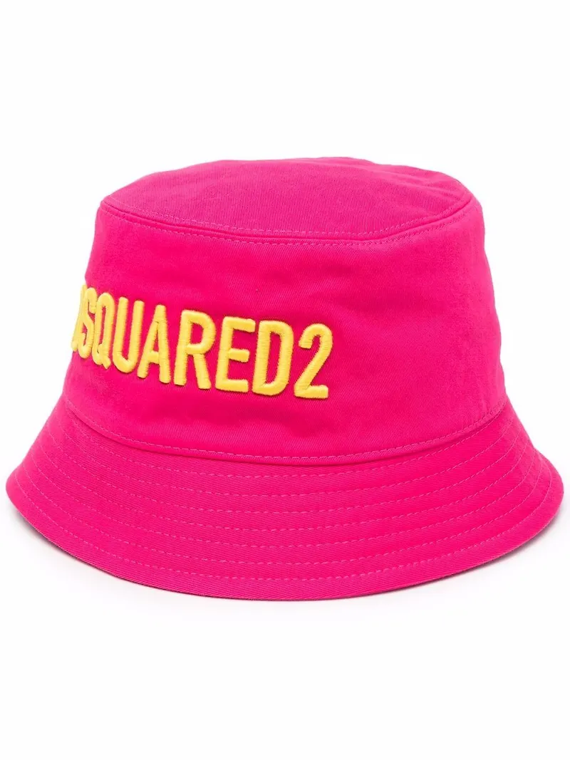 Dsquared2 fiskehatt med broderad logotyp - Rosa