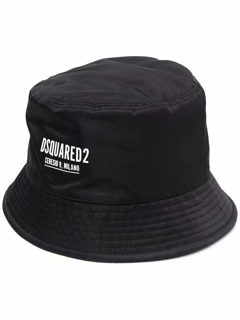 Dsquared2 fiskehatt med logotyp - Svart