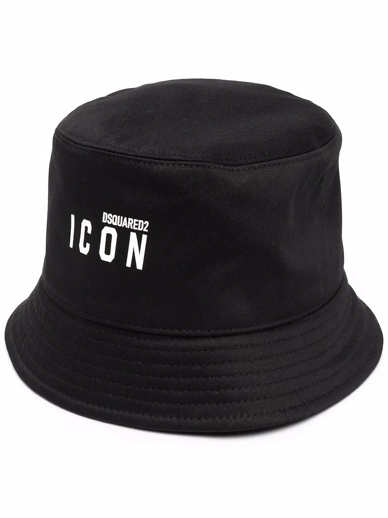 Dsquared2 fiskehatt med logotyp - Svart