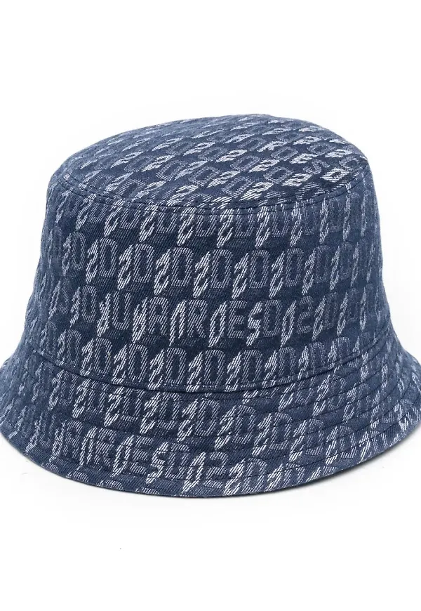 Dsquared2 fiskehatt med monogram - Blå
