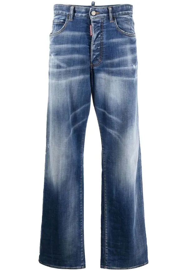 Dsquared2 flare-jeans med hög midja - Blå