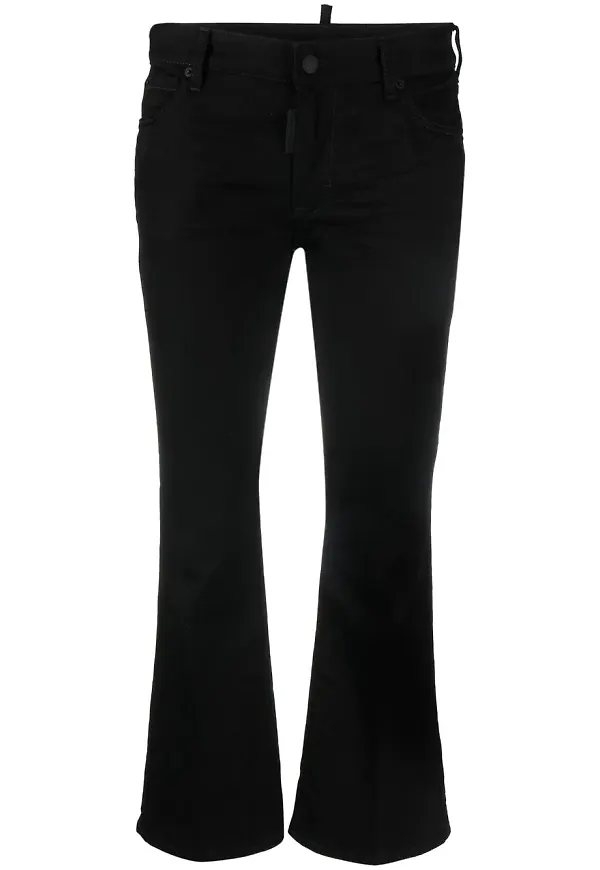 Dsquared2 flare-jeans med låg midja - Svart