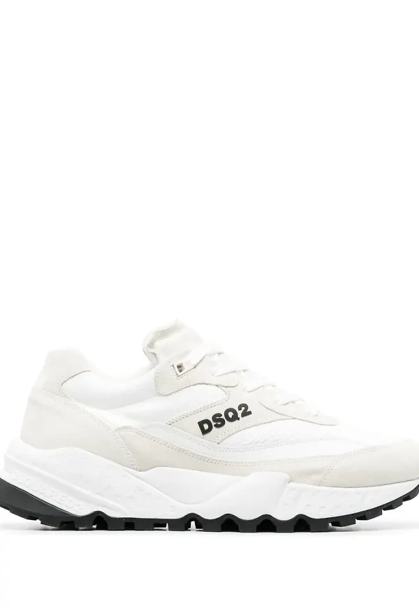 Dsquared2 Free låga lädersneakers - Vit
