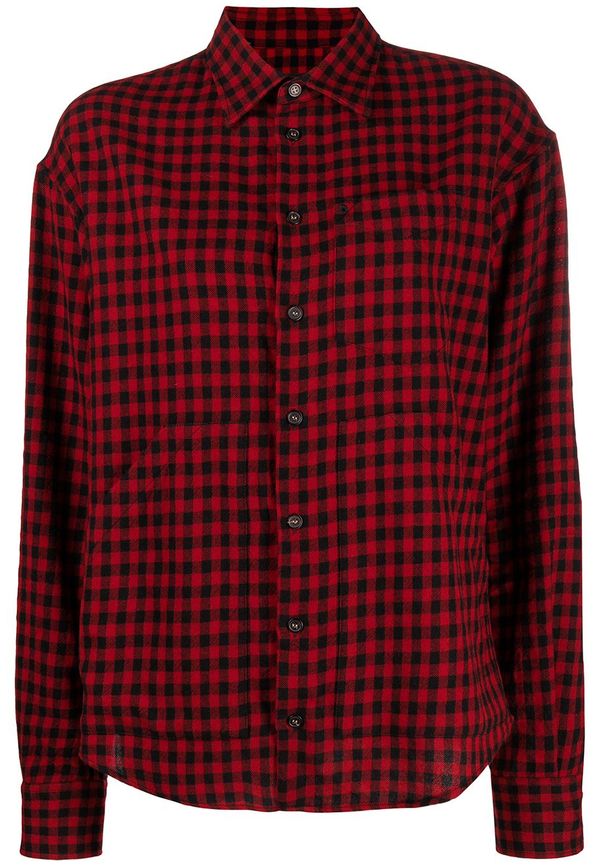 Dsquared2 ginghamrutig skjorta - Röd