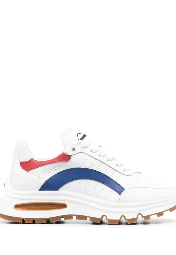 Dsquared2 grova sneakers med färgblock - Vit