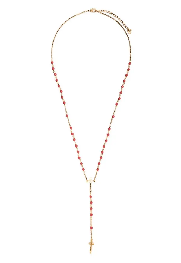Dsquared2 halsband med kors - Guldfärgad