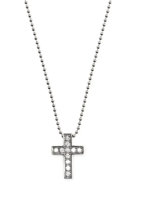 Dsquared2 halsband med kors - Silverfärgad