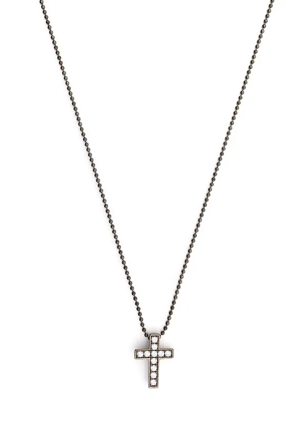 Dsquared2 halsband med kors - Silverfärgad