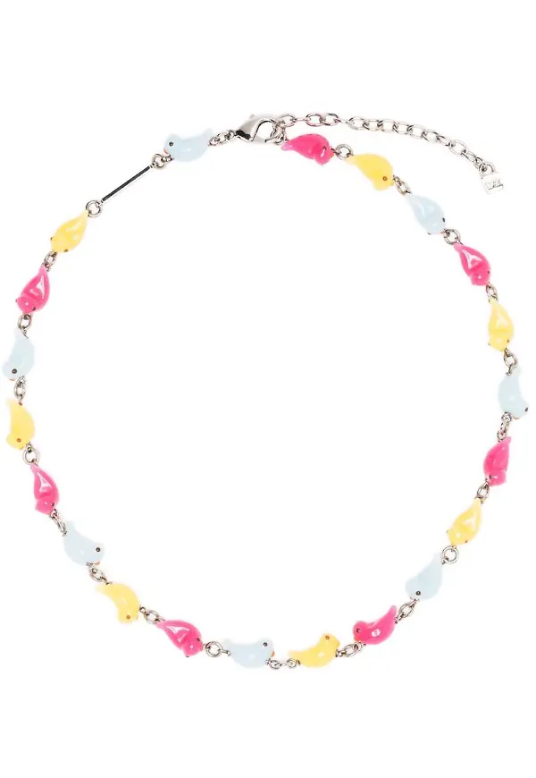 Dsquared2 halsband med pärlor - Silverfärgad