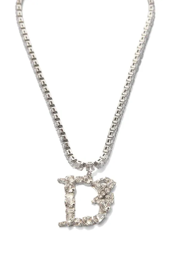Dsquared2 halsband med strass - Silverfärgad