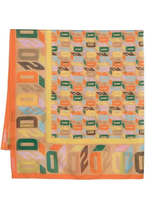 Dsquared2 halsduk med grafiskt tryck - Neutral