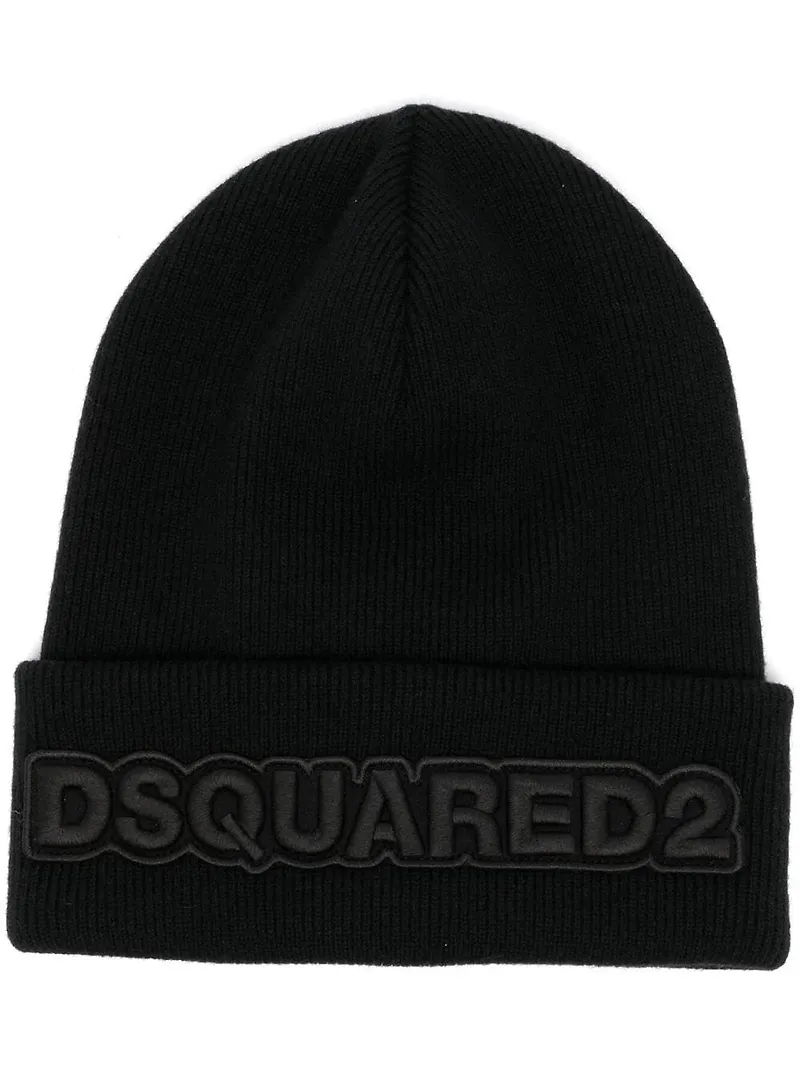 Dsquared2 hatt med broderad logotyp - Svart