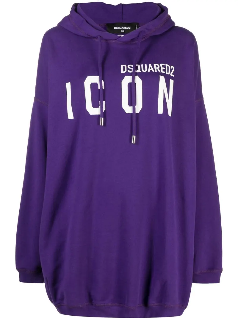 Dsquared2 hoodie i oversize-modell - Lila