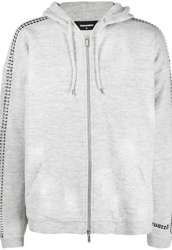 Dsquared2 hoodie med grafiskt tryck - Grå