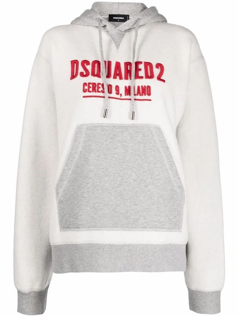 Dsquared2 hoodie med logotyp - Grå