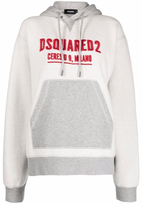 Dsquared2 hoodie med logotyp - Grå