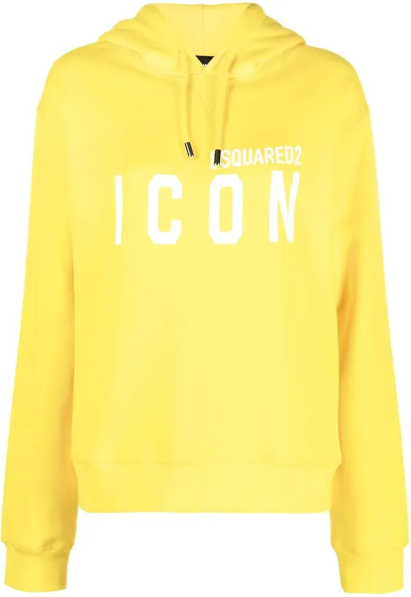 Dsquared2 hoodie med logotyp - Gul