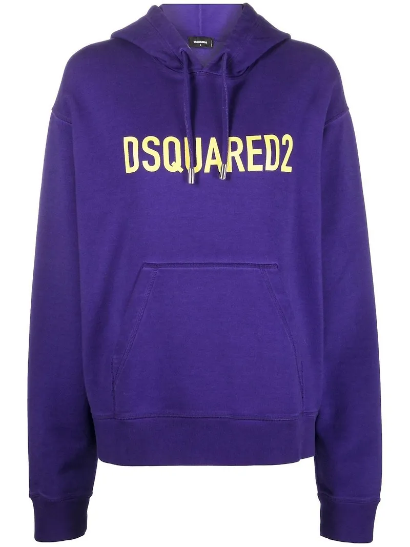 Dsquared2 hoodie med logotyp - Lila