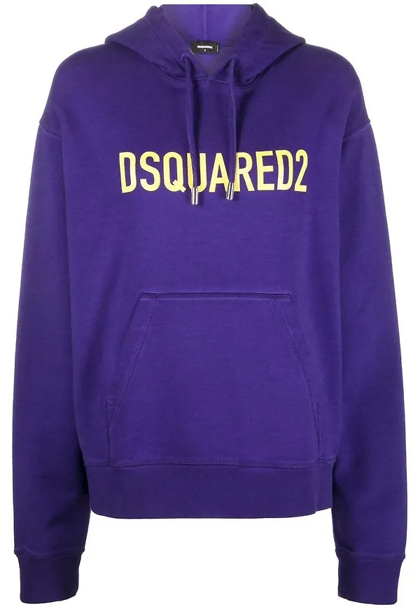 Dsquared2 hoodie med logotyp - Lila