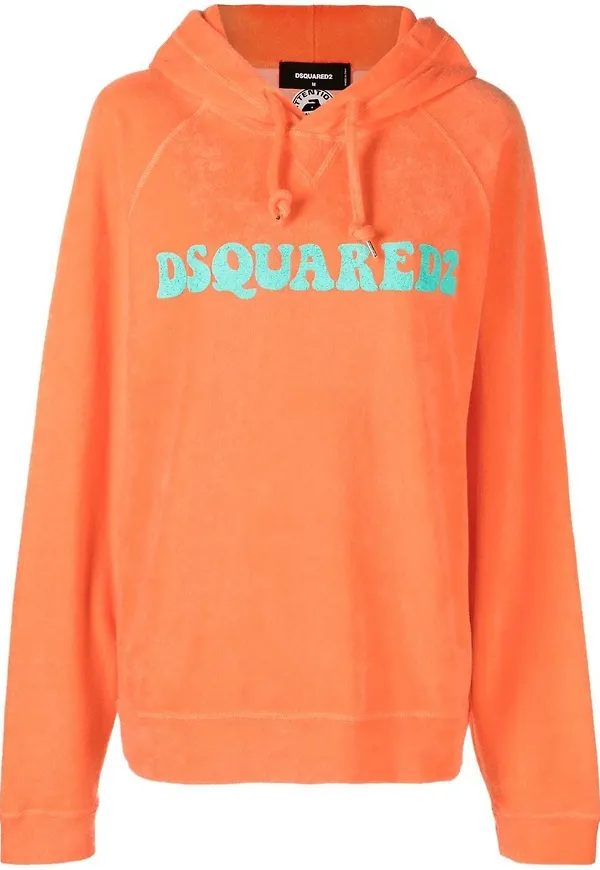 Dsquared2 hoodie med logotyp - Orange