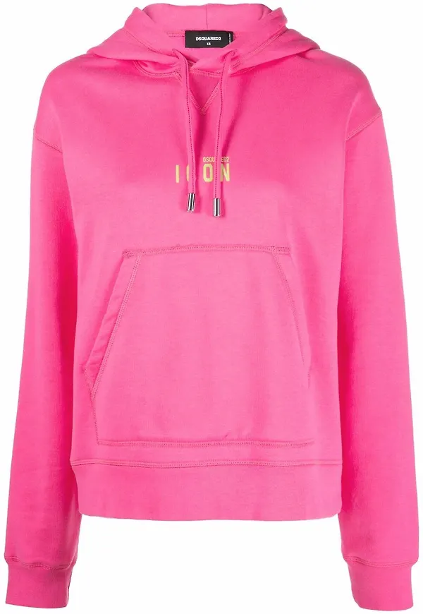 Dsquared2 hoodie med logotyp - Rosa