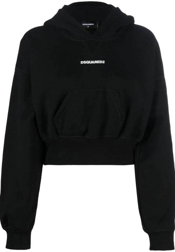 Dsquared2 hoodie med logotyp - Svart