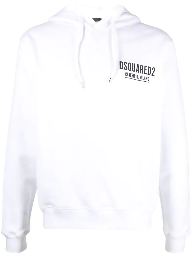 Dsquared2 hoodie med logotyp - Vit