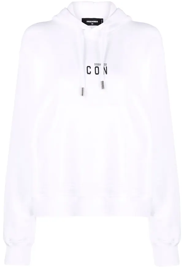 Dsquared2 hoodie med logotyp - Vit