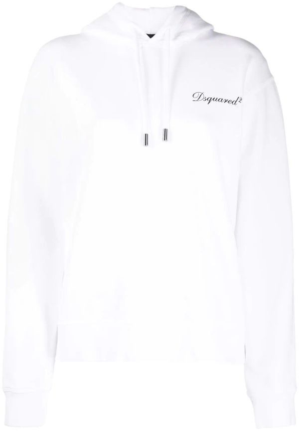 Dsquared2 hoodie med logotyp - Vit