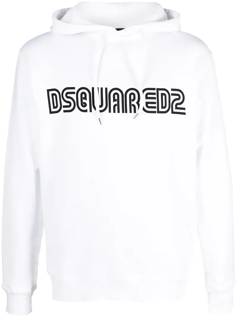 Dsquared2 hoodie med logotypdetalj - Vit