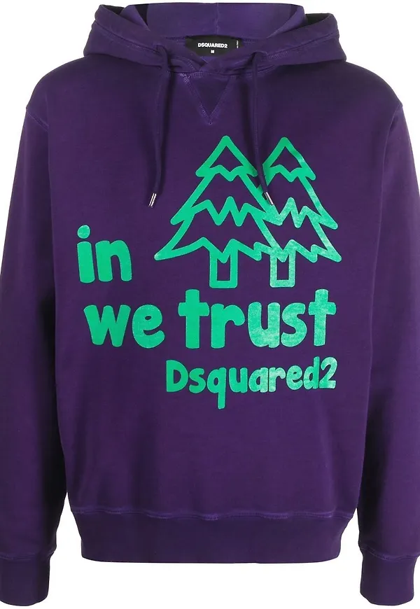 Dsquared2 hoodie med slogan - Lila