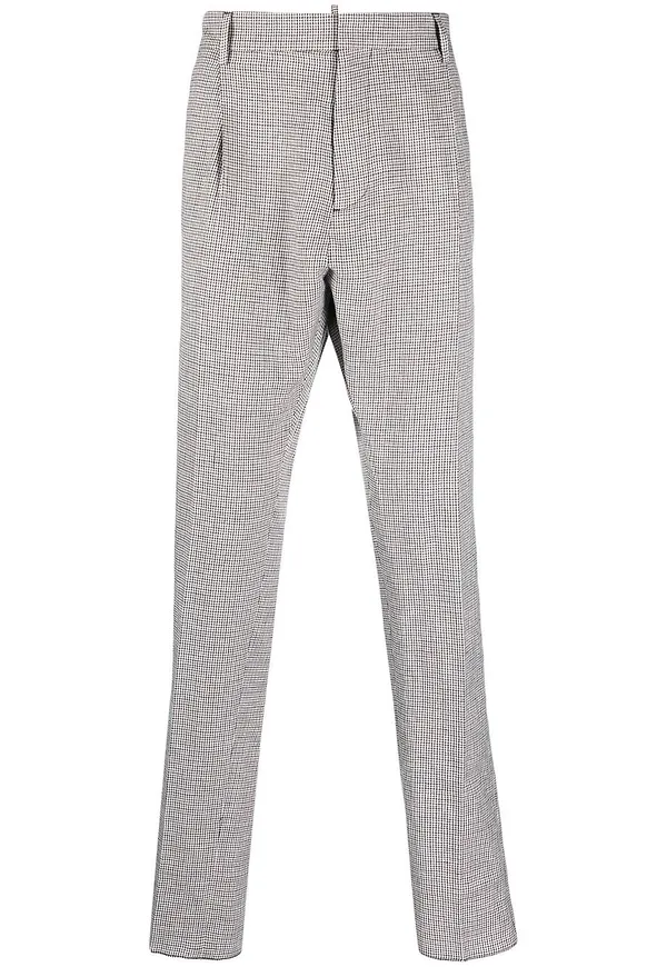Dsquared2 hundtandsmönstrade finbyxor - Brun