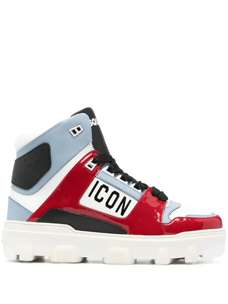 Dsquared2 höga sneakers med logotyp - Röd