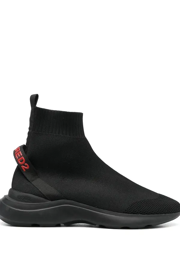 Dsquared2 höga strumpsneakers - Svart