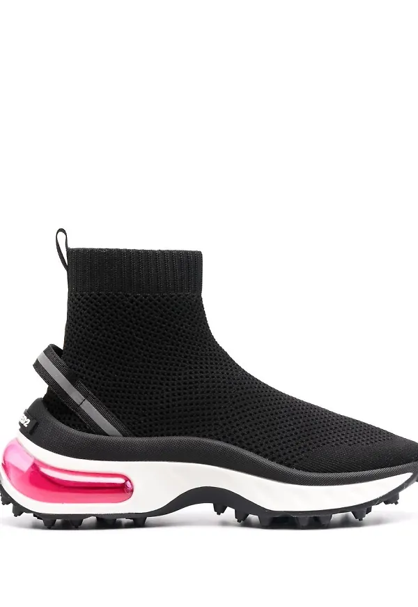 Dsquared2 höga strumpsneakers - Svart