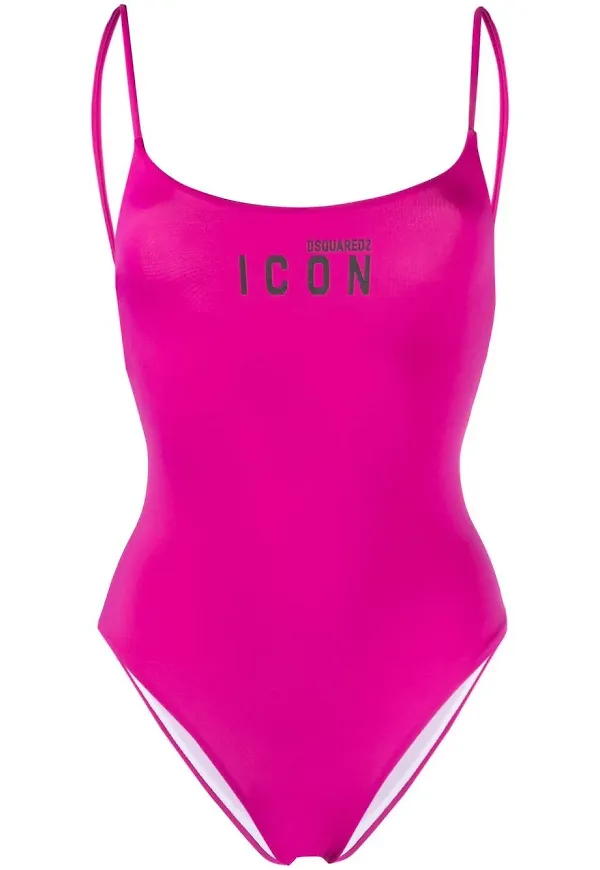 Dsquared2 Icon baddräkt med logotyp - Rosa
