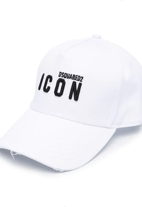 Dsquared2 Icon basebollkeps med brodyr - Vit