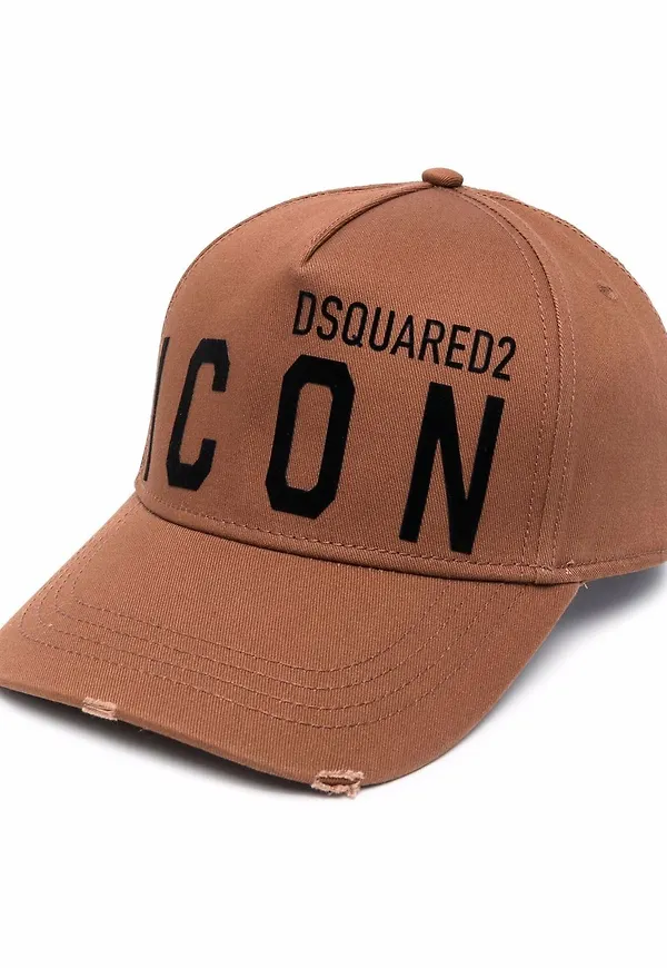 Dsquared2 ICON basebollkeps med tryck - Brun