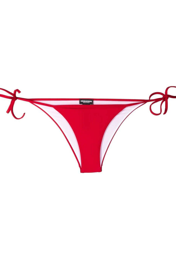 Dsquared2 Icon bikinitrosor med logotyp - Röd