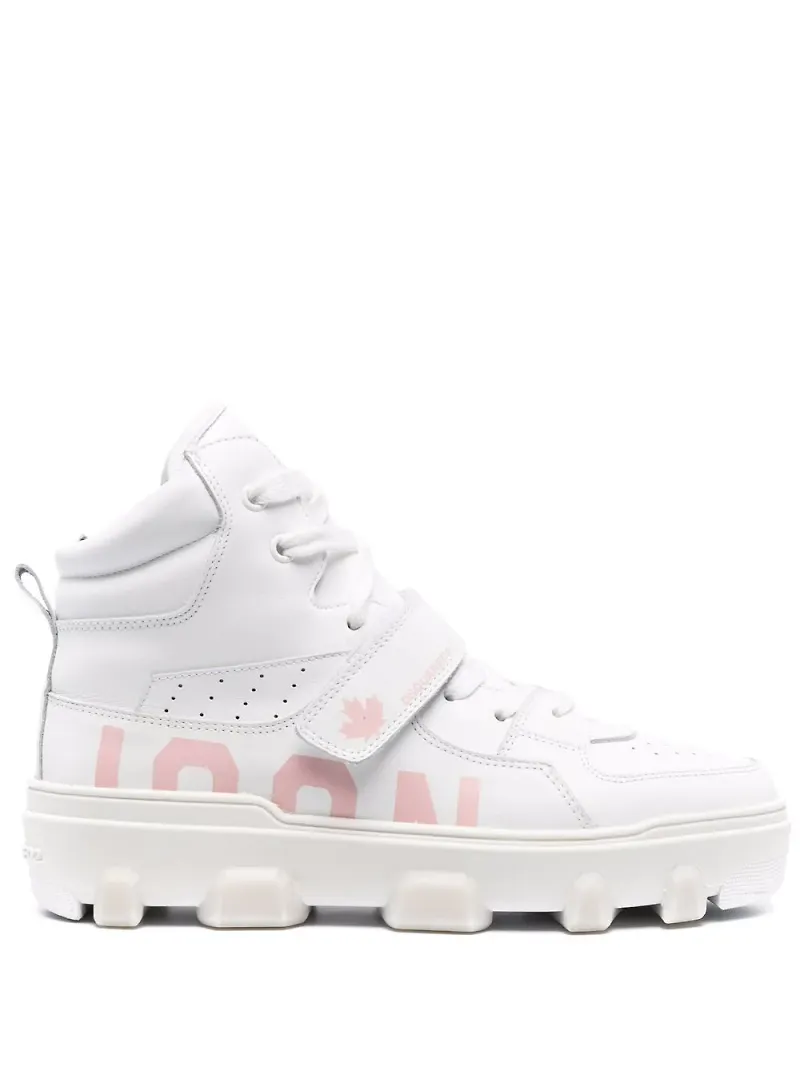 Dsquared2 Icon höga sneakers - Vit