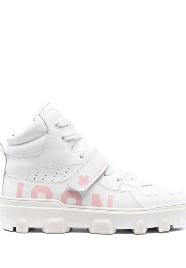 Dsquared2 Icon höga sneakers - Vit