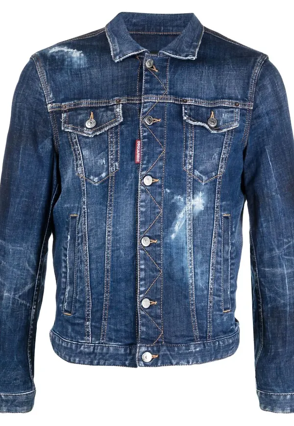 Dsquared2 Icon jeansjacka - Blå