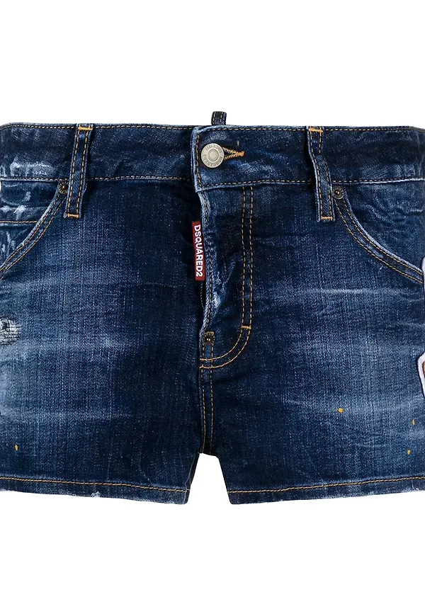 Dsquared2 Icon jeansshorts - Blå