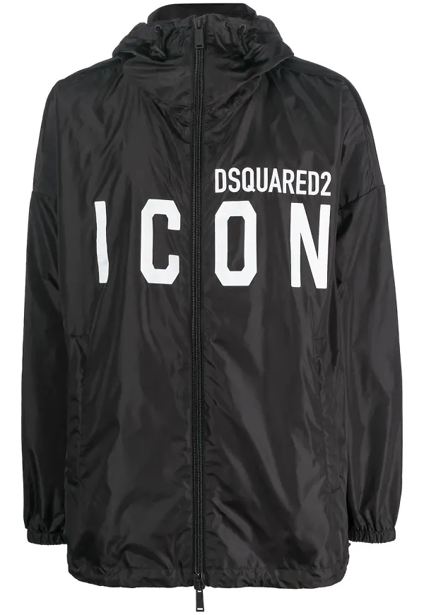Dsquared2 Icon kappa med huva - Svart