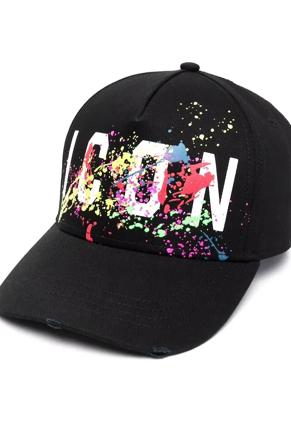 Dsquared2 Icon keps med färgstänk - Svart