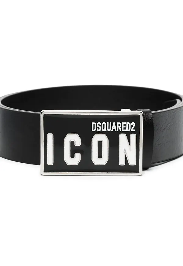 Dsquared2 Icon läderbälte - Svart