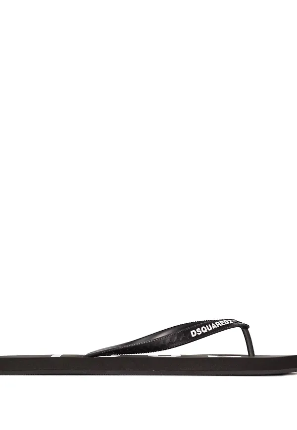 Dsquared2 Icon mönstrad flip-flops - Svart