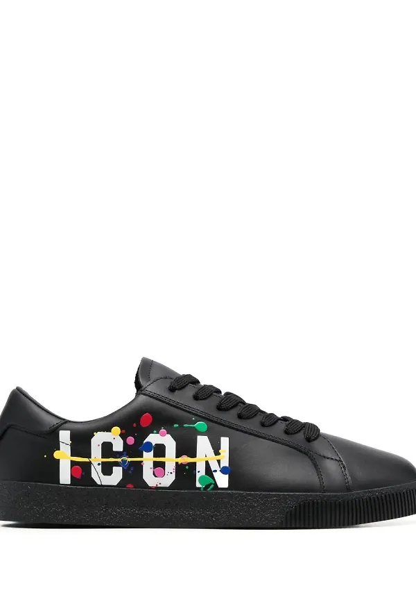 Dsquared2 Icon sneakers med färgstänk - Svart
