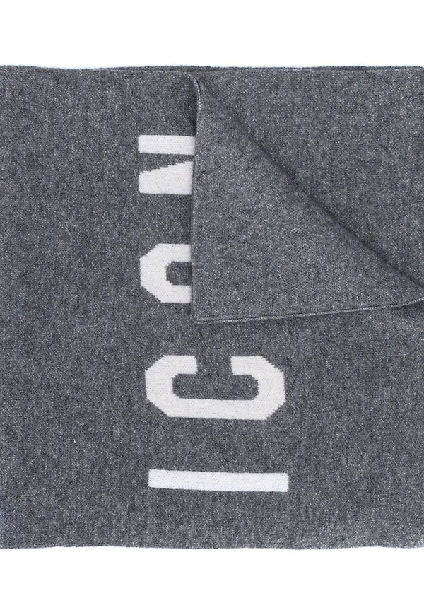 Dsquared2 Icon stickad halsduk - Grå